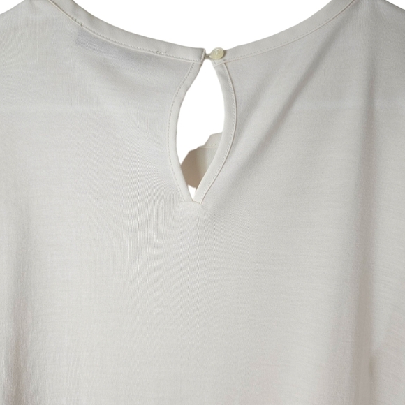 Loft Petite Ruffle Mixed Media Blouse - Picture 7 of 9